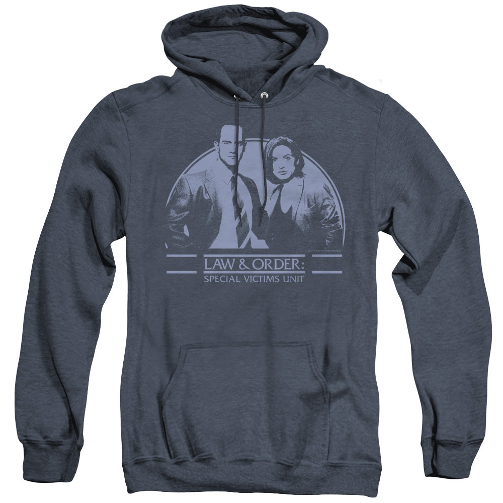 Law And Order Svu - Elliot And Olivia - Adult Heather Hoodie - Navy