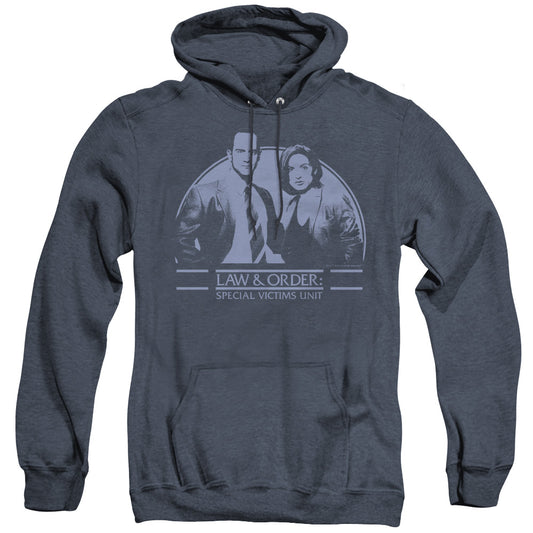 Law And Order Svu - Elliot And Olivia - Adult Heather Hoodie - Navy