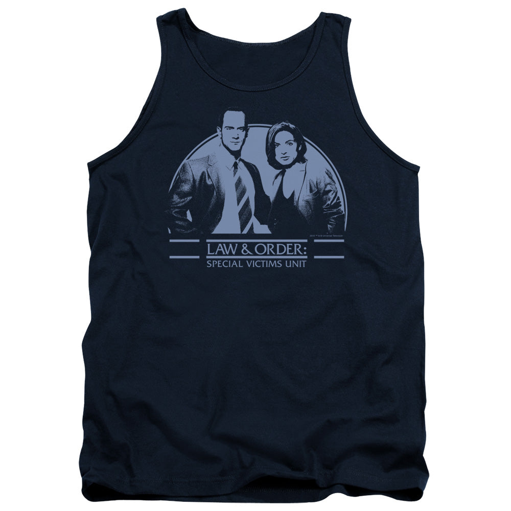 Law And Order Svu - Elliot And Olivia - Adult Tank - Navy