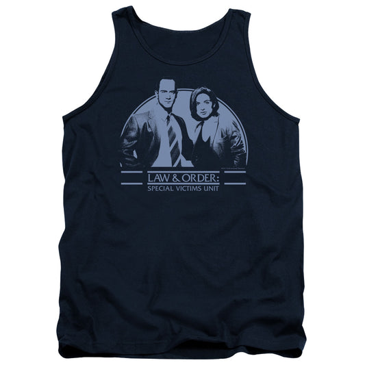 Law And Order Svu - Elliot And Olivia - Adult Tank - Navy