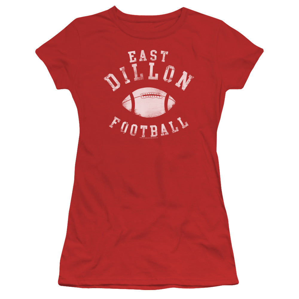 Friday Night Lights - East Dillon Football - Short Sleeve Junior Sheer - Red T-shirt