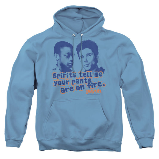 Psych - Pants On Fire - Adult Pull-over Hoodie - Carolina Blue