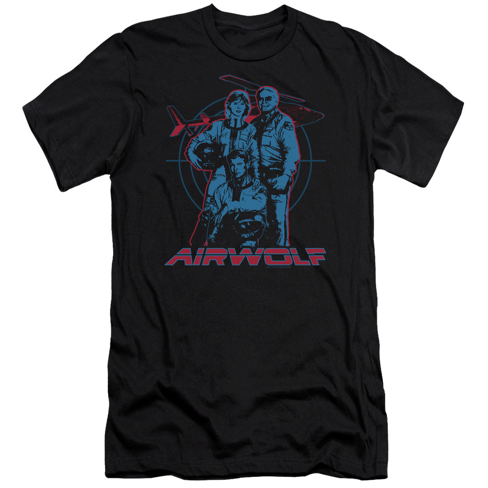 Airwolf - Graphic-premuim Canvas Adult Slim Fit 30/1 - Black