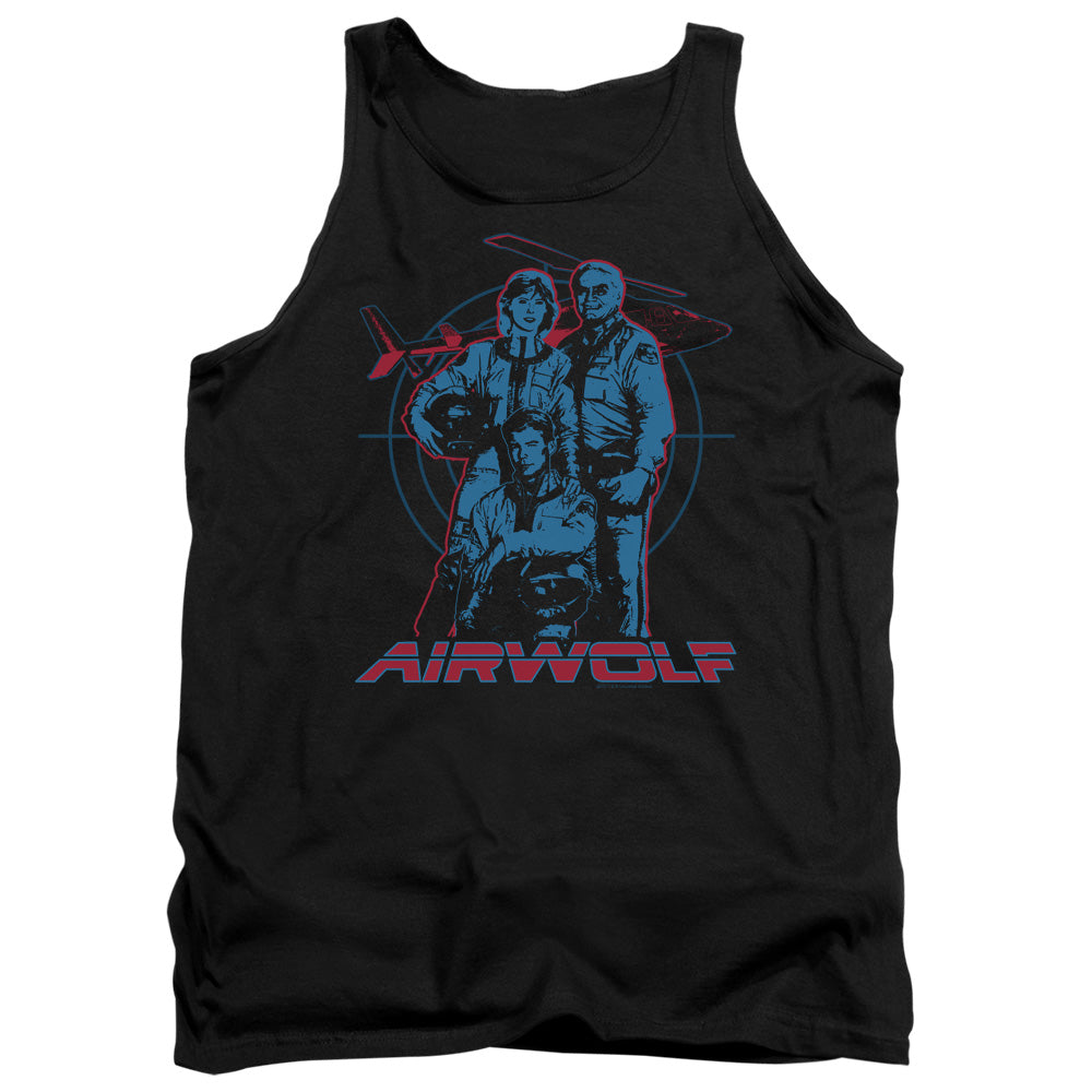 Airwolf - Graphic - Adult Tank - Black - Sm - Black