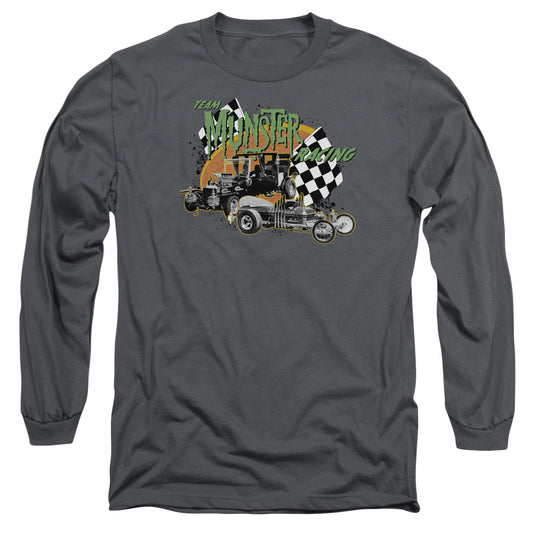 The Munsters - Munster Racing - Long Sleeve Adult 18/1 - Charcoal T-shirt
