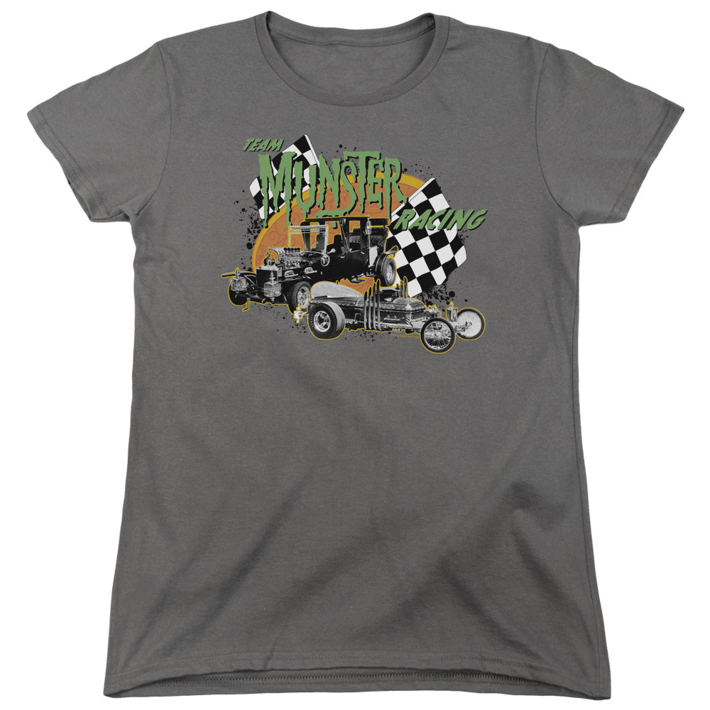The Munsters - Team Munster Racing - Short Sleeve Womens Tee - Charcoal T-shirt