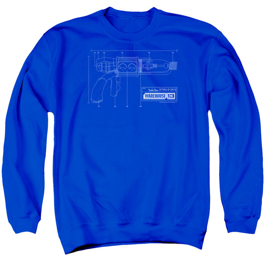 Warehouse 13 - Tesla Gun - Adult Crewneck Sweatshirt - Royal Blue
