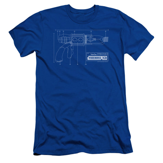 Warehouse 13 - Tesla Gun - Short Sleeve Adult 30/1 - Royal Blue T-shirt