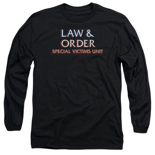Law And Order Svu - Logo - Long Sleeve Adult 18/1 - Black T-shirt