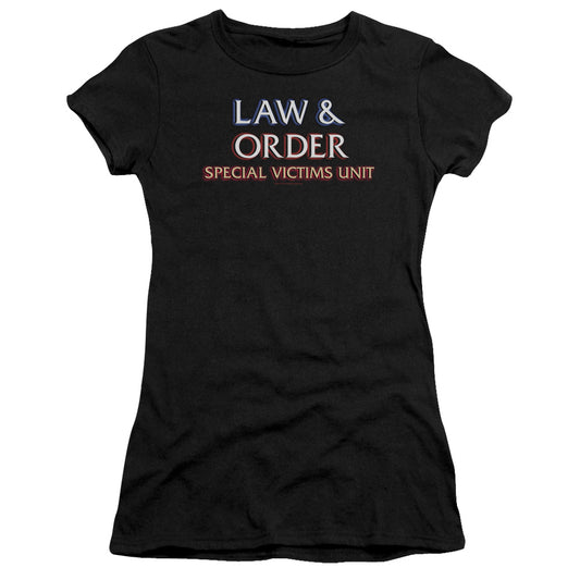 Law And Order Svu - Logo - Short Sleeve Junior Sheer - Black T-shirt
