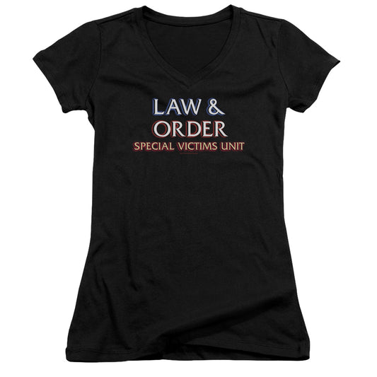 Law And Order Svu - Logo - Junior V-neck - Black