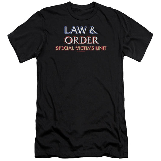 Law And Order Svu - Logo-premuim Canvas Adult Slim Fit 30/1 - Black