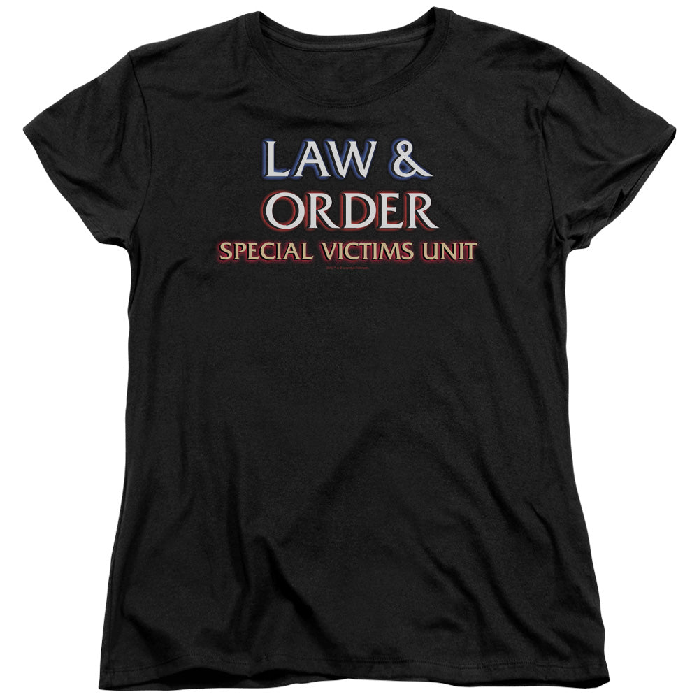 Law And Order Svu - Logo - Short Sleeve Womens Tee - Black T-shirt