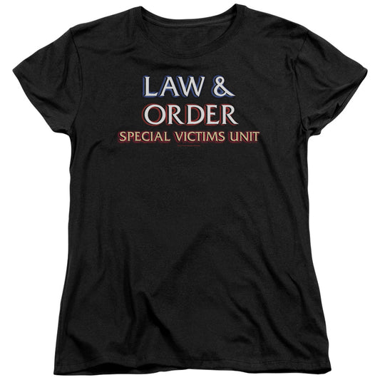 Law And Order Svu - Logo - Short Sleeve Womens Tee - Black T-shirt