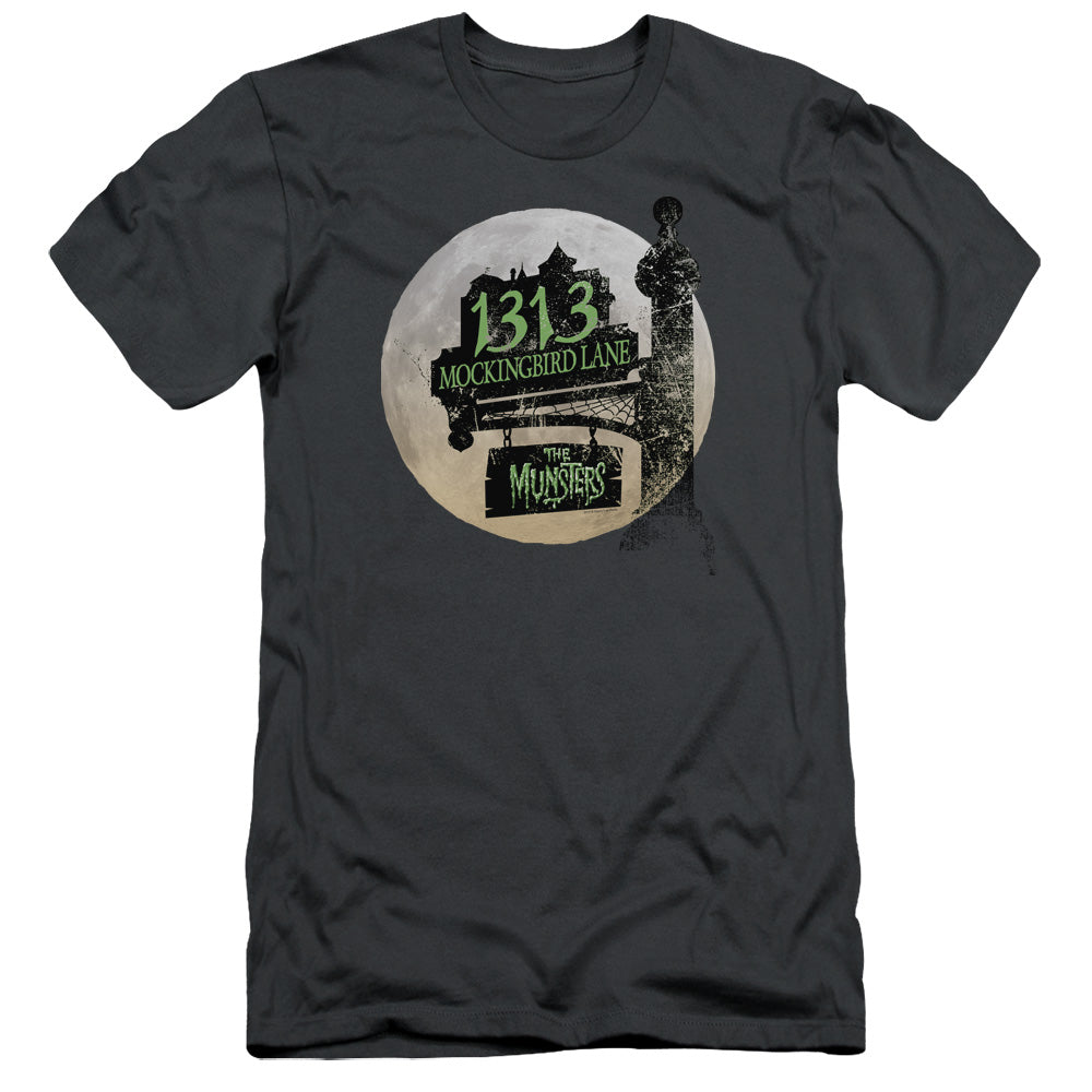 The Munsters - Moonlit Address - Short Sleeve Adult 30/1 - Charcoal T-shirt