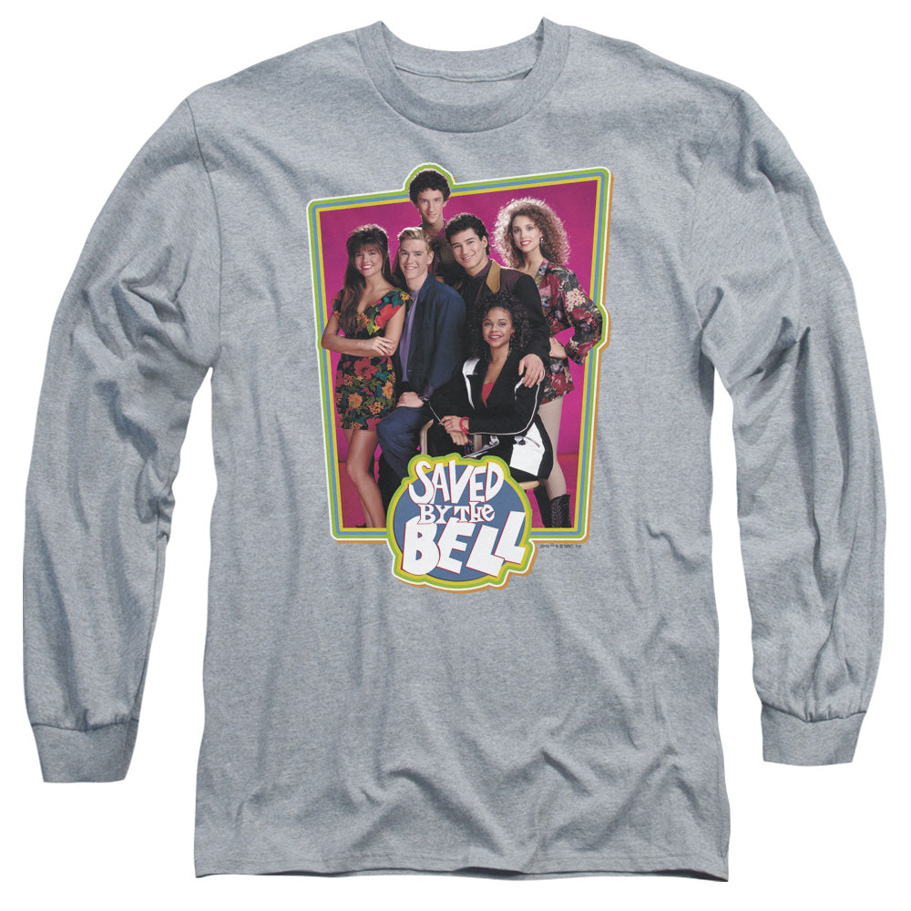 Saved By The Bellong Sleeveaved Cast - L - S Adult 18/1 - Athletic Heather T-shirt