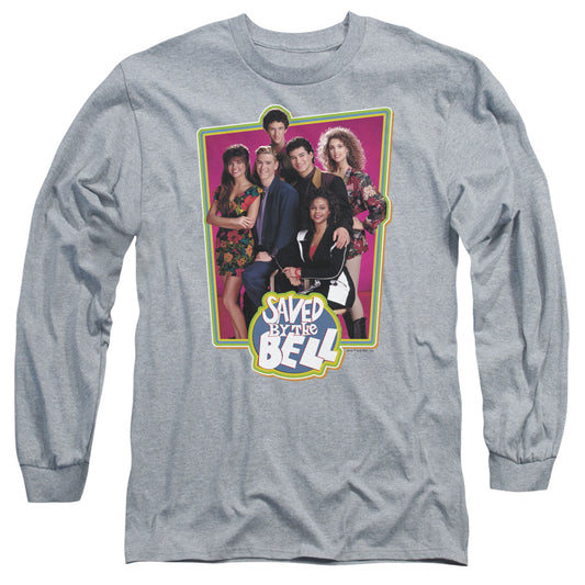 Saved By The Bellong Sleeveaved Cast - L - S Adult 18/1 - Athletic Heather T-shirt
