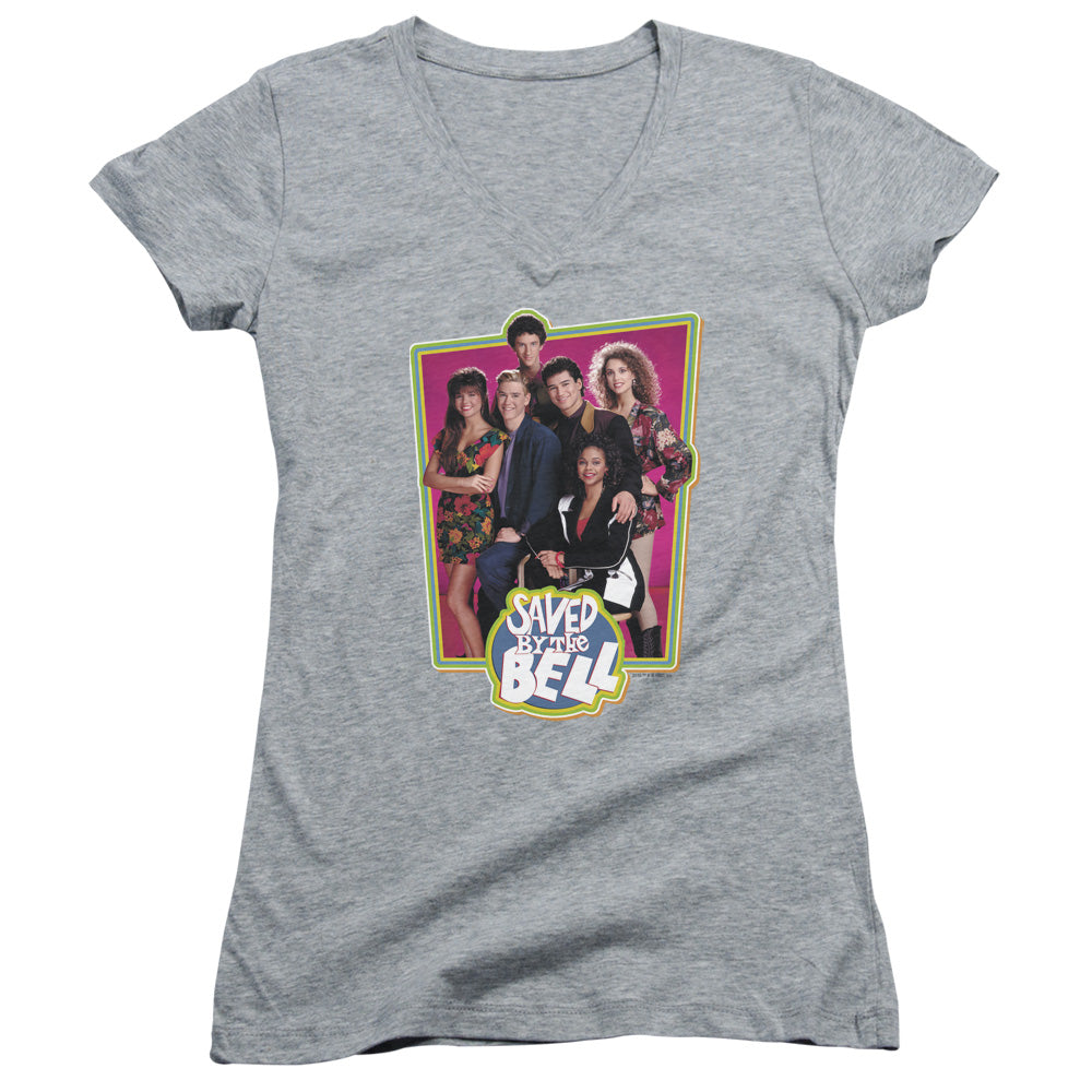 SAVED BY THE BEL AVED CAST - JUNIOR V-NECK - ATHLETIC HEATHER T-Shirt