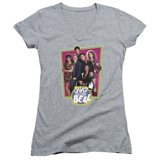 SAVED BY THE BEL AVED CAST - JUNIOR V-NECK - ATHLETIC HEATHER T-Shirt