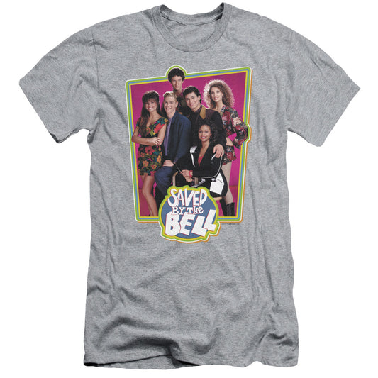 Saved By The Bellong Sleeveaved Cast - S - S Adult 30/1 - Athletic Heather T-shirt