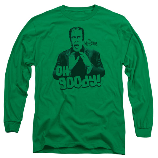 The Munsters - Oh Goody - Long Sleeve Adult 18/1 - Kelly Green T-shirt