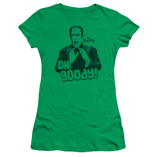 The Munsters - Oh Goody - Short Sleeve Junior Sheer - Kelly Green T-shirt