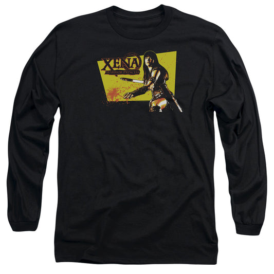 Xena - Cut Up - Long Sleeve Adult 18/1 - Black T-shirt