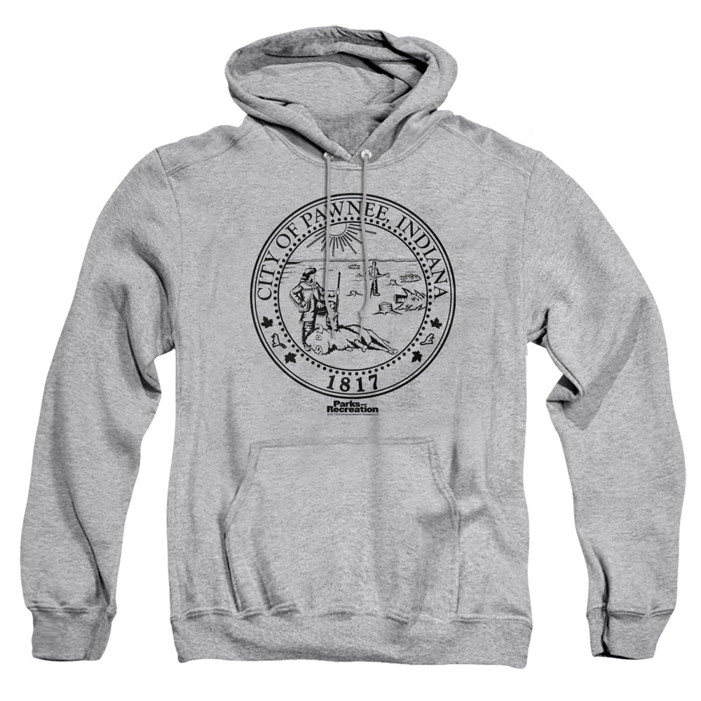 Parks And Rec - Pawnee Seal - Adult Pull-over Hoodie - Athletic Heather