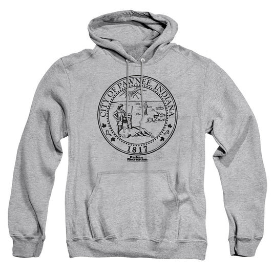 Parks And Rec - Pawnee Seal - Adult Pull-over Hoodie - Athletic Heather