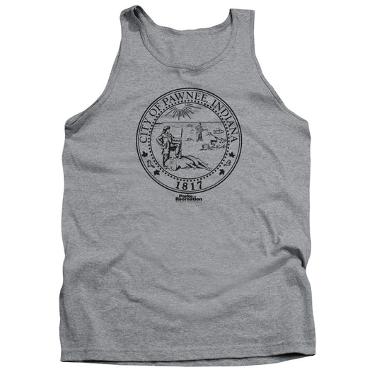 Parks And Rec - Pawnee Seal - Adult Tank - Athletic Heather