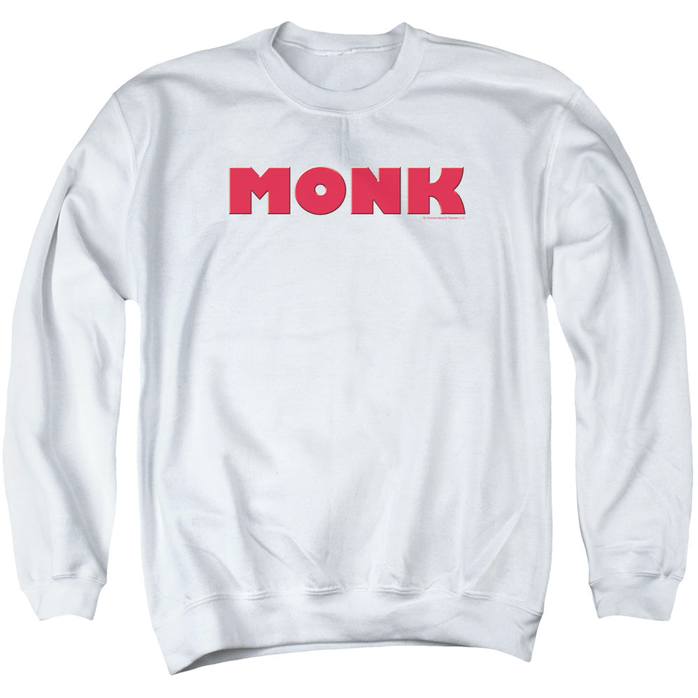 Monk - Logo - Adult Crewneck Sweatshirt - White