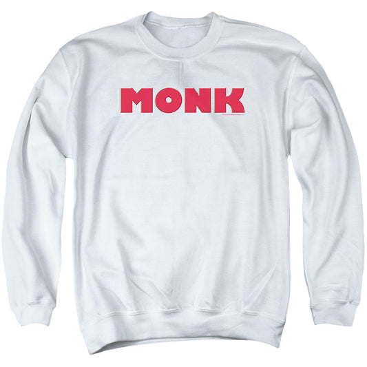 Monk - Logo - Adult Crewneck Sweatshirt - White