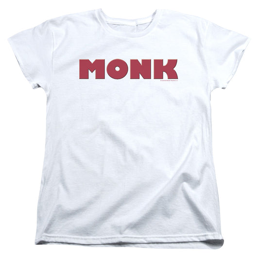 Monk - Logo - Short Sleeve Womens Tee - White T-shirt