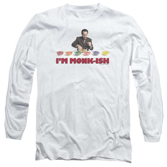 Monk - Im Monk Ish - Long Sleeve Adult 18/1 - White T-shirt