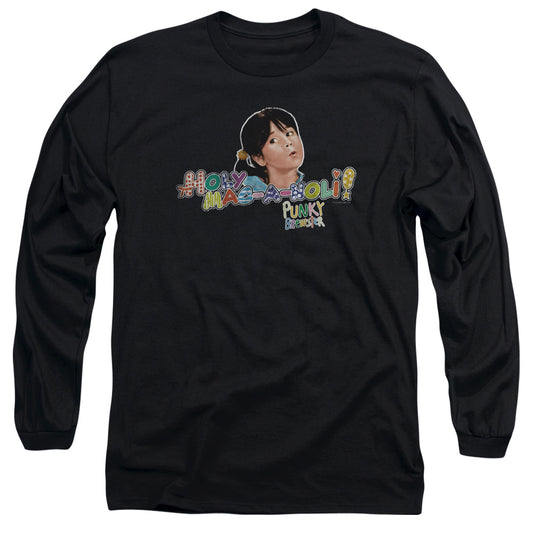 Punky Brewster - Holy Mac A Noli - Long Sleeve Adult 18/1 - Black T-shirt