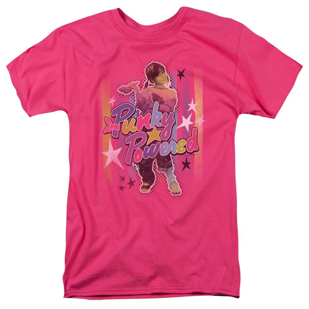 Punky Brewster - Punky Powered - Short Sleeve Adult 18/1 - Hot Pink T-shirt