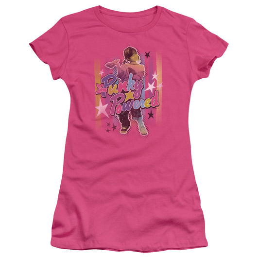 Punky Brewster - Punky Powered - Short Sleeve Junior Sheer - Hot Pink T-shirt