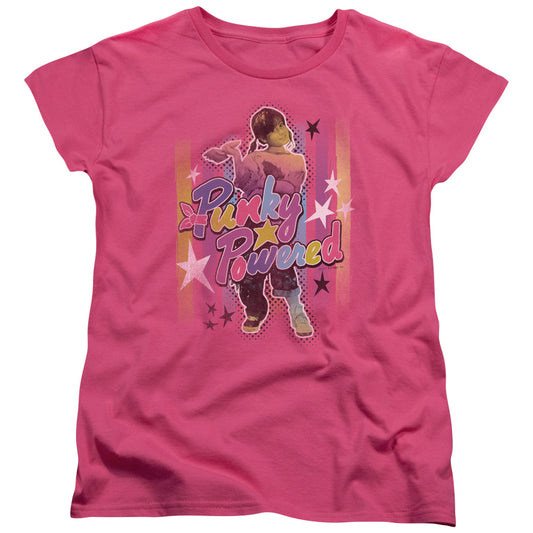 Punky Brewster - Punky Powered - Short Sleeve Womens Tee - Hot Pink T-shirt