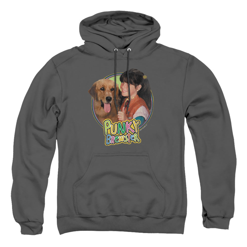 Punky Brewster - Punky &amp; Brandon - Adult Pull-over Hoodie - Charcoal