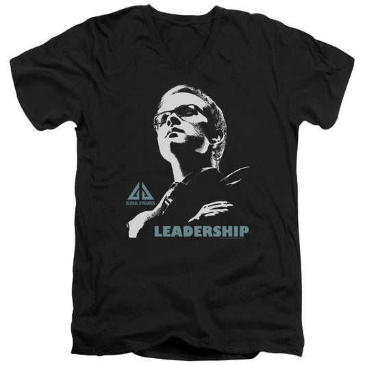 Eureka - Leadership Poster - Short Sleeve Adult V-neck 30/1 - Black T-shirt