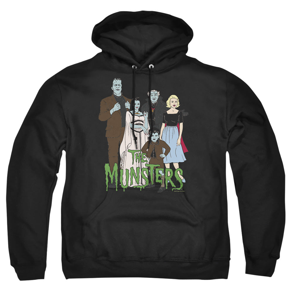 The Munsters - The Family - Adult Pull-over Hoodie - Black