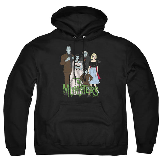 The Munsters - The Family - Adult Pull-over Hoodie - Black