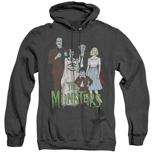 The Munsters - The Family - Adult Heather Hoodie - Black