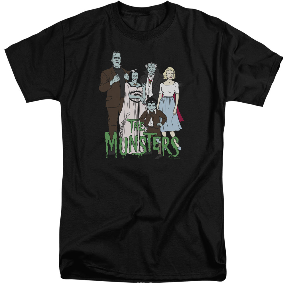 The Munsters - The Family - Short Sleeve Adult Tall - Black T-shirt
