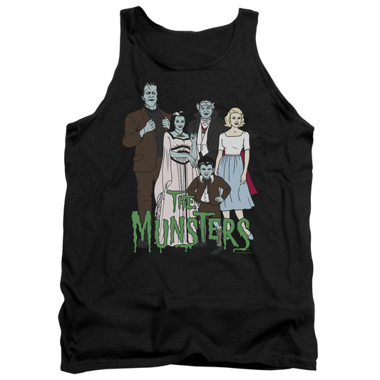 The Munsters The Family - Adult Tank - Black