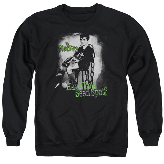 The Munsters - Have You Seen Spot - Adult Crewneck Sweatshirt - Black