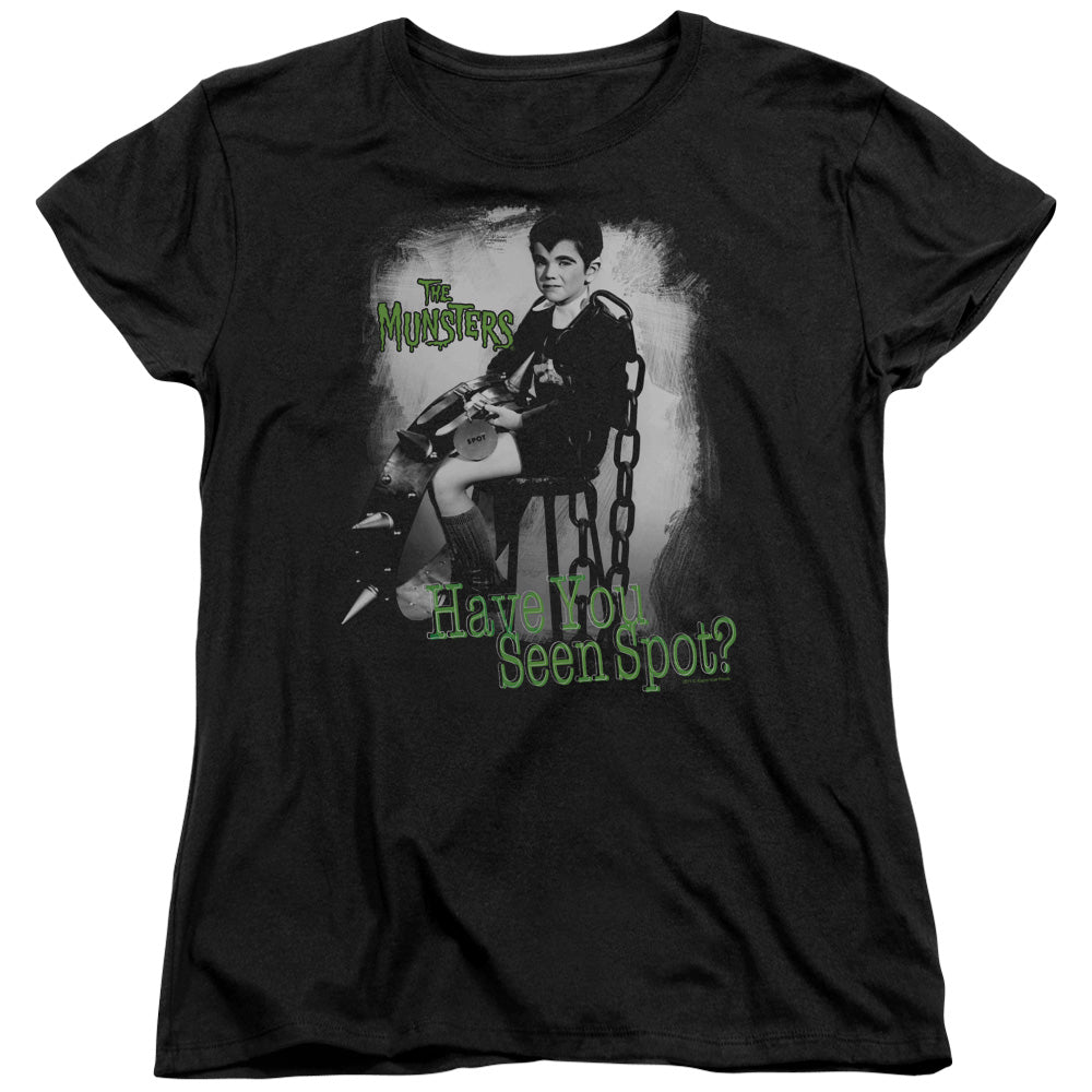 The Munsters - Have You Seen Spot - Short Sleeve Womens Tee - Black T-shirt