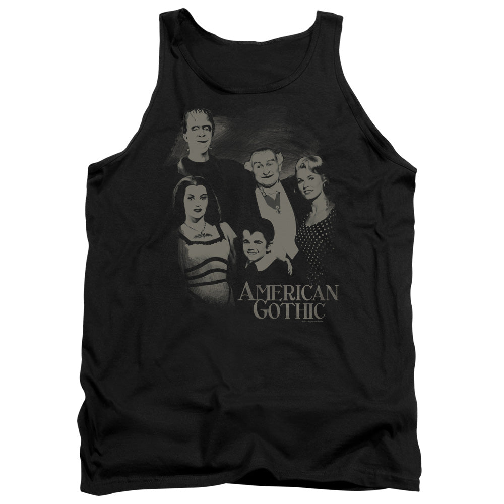 The Munsters - American Gothic - Adult Tank - Black