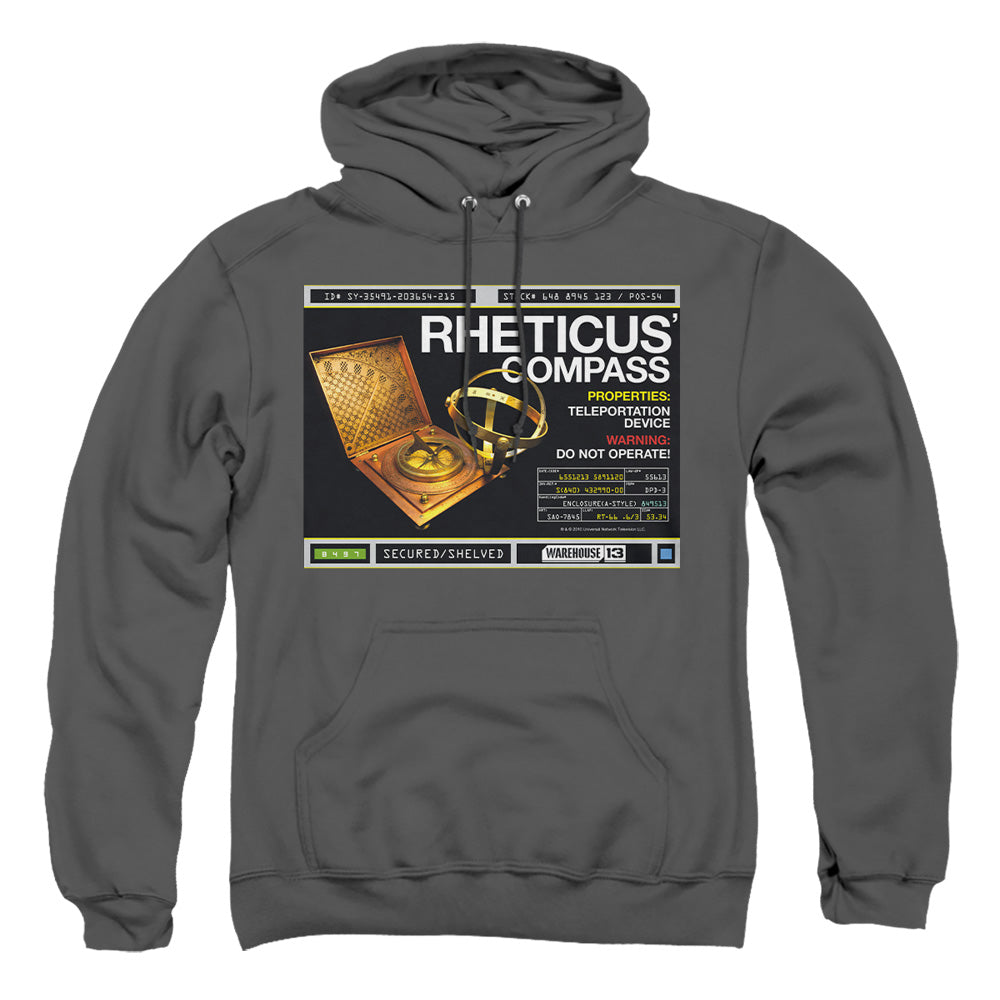 Warehouse 13 - Rheticus Compass - Adult Pull-over Hoodie - Charcoal