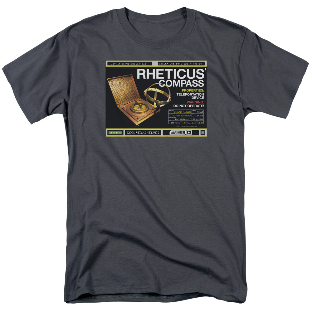 Warehouse 13 - Rheticus Compass - Short Sleeve Adult 18/1 - Charcoal T-shirt